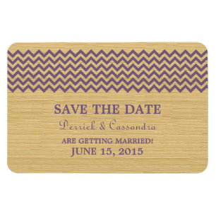 Magnet Flexible Rustic Chevron Enregistrer l'aimant de date, viole