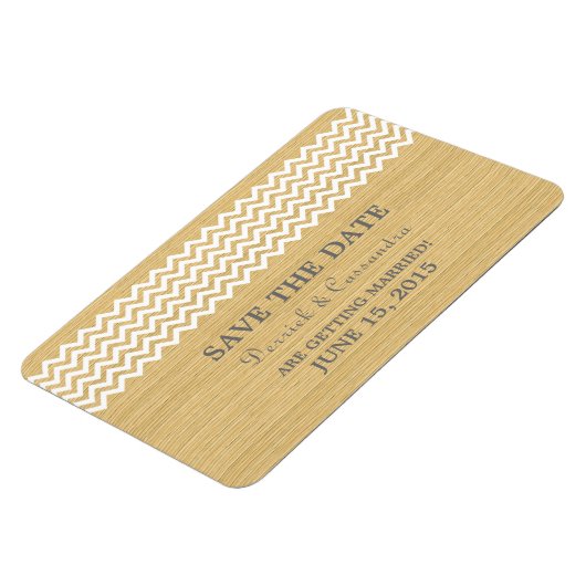 Magnet Flexible Rustic Chevron Enregistrer l'aimant de la date, iv (Côté Gauche)