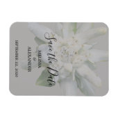 Magnet Flexible Rustic Edelweiss mariage fleur Enregistrer la date (Horizontal)