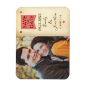 Magnet Flexible Rustic Elegant Photo Enregistrer La Date (Vertical)