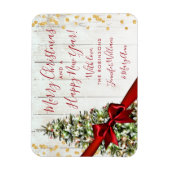 Magnet Flexible Rustic Gold Joyeux Noël Non Photo Parties scintill (Vertical)
