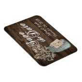 Magnet Flexible Rustic Grange Mariage Wood Mason Jar Babys Respire (Côté Droit)