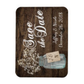 Magnet Flexible Rustic Grange Mariage Wood Mason Jar Babys Respire (Vertical)