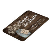 Magnet Flexible Rustic Grange Mariage Wood Mason Jar Babys Respire (Côté Gauche)