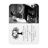 Magnet Flexible Rustic Heart Tree Photo Mariage Enregistrer La Dat (Vertical)