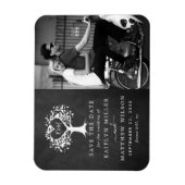 Magnet Flexible Rustic Heart Tree Photo Mariage Enregistrer La Dat (Vertical)