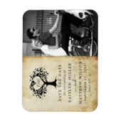 Magnet Flexible Rustic Heart Tree Photo Mariage Enregistrer La Dat (Vertical)