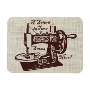 Magnet Flexible Rustic Vintage Sewing Machine