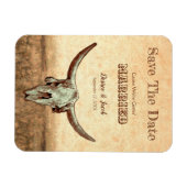 Magnet Flexible Rustic Western Pays Beige Enregistrer La Date (Horizontal)