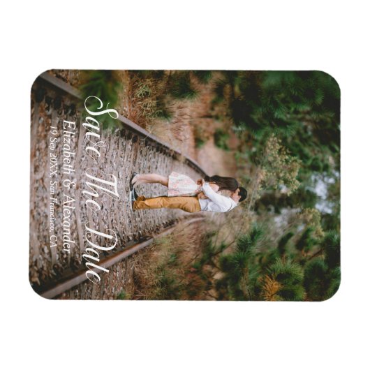Magnet Flexible Rustic Woodland Save The Date (Horizontal)