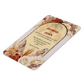 Magnet Flexible Rustique Boho Floral Faire-part de mariage d'autom (Côté Gauche)