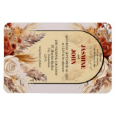 Magnet Flexible Rustique Boho Floral Faire-part de mariage d'autom (Horizontal)