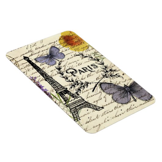 Magnet Flexible rustique français scripts de pays paris eiffel tow (Côté Droit)