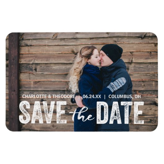 Magnet Flexible Rustique moderne | Photo Enregistrer l'aimant de l (Horizontal)