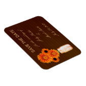 Magnet Flexible Rustique Orange Mason Jar Enregistrer l'aimant de  (Côté Droit)