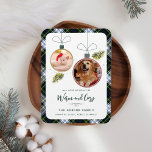 Magnet Flexible Rustique Plaid Famille Noël 2 Animaux de compagnie<br><div class="desc">Notre enchanteur aimant personnalisé de voeux de Noël avec les photos de votre animal de compagnie est une façon délicieuse de répandre la joie des fêtes et de laisser une impression durable sur vos amis et votre famille. Cette belle carte est ornée d'un arrière - plan écossais rustique et de...</div>