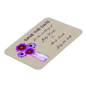 Magnet Flexible Rustique Purple Mason Jar Enregistrer l'aimant Dat (Côté Gauche)