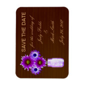 Magnet Flexible Rustique Purple Mason Jar Enregistrer l'aimant Dat (Vertical)