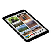 Magnet Flexible Rwanda - I Love - (Côté Droit)