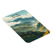 Magnet Flexible Sa Pa Vietnam Rice Terrasses Mountain (Côté Droit)