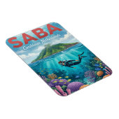 Magnet Flexible Saba Caraïbes néerlandaises (Côté Droit)