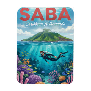 Magnet Flexible Saba Caraïbes néerlandaises