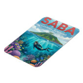 Magnet Flexible Saba Caraïbes néerlandaises (Côté Gauche)
