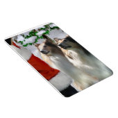 Magnet Flexible Sable Rough Colonnes Avec Père Noël Christmas (Côté Droit)