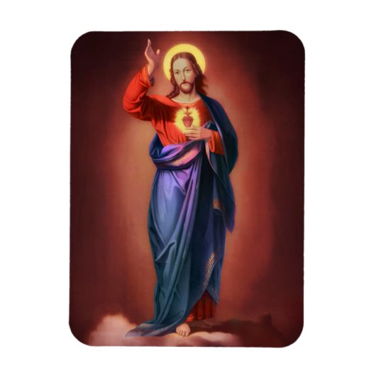 Magnet Flexible Sacré Coeur de Jésus-Christ (Vertical)