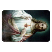 Magnet Flexible Sacré-Coeur de Jésus vintage religieux (Horizontal)