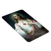 Magnet Flexible Sacré-Coeur de Jésus vintage religieux (Côté Droit)