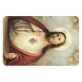 Magnet Flexible Sacré-Coeur de Jésus Vintage Religieux (Horizontal)
