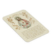 Magnet Flexible Sacré Coeur religieux de Jésus Prière catholique (Côté Droit)