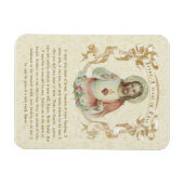 Magnet Flexible Sacré Coeur religieux de Jésus Prière catholique (Horizontal)