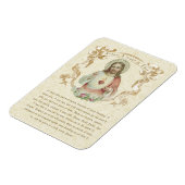 Magnet Flexible Sacré Coeur religieux de Jésus Prière catholique (Côté Gauche)