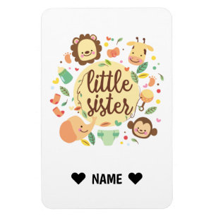Magnet Flexible Safari Wreath Little Sister