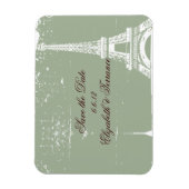 Magnet Flexible Sage Eiffel Tower Enregistrer la date Mariage Magn (Vertical)