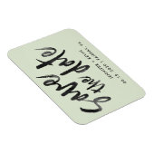 Magnet Flexible Sage Gree Mariage Calligraphie Enregistrer l'aiman (Côté Droit)