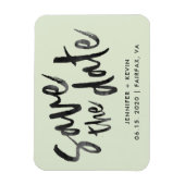 Magnet Flexible Sage Gree Mariage Calligraphie Enregistrer l'aiman (Vertical)