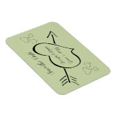 Magnet Flexible Sage Green Coeurs de calligraphie fantaisie Enregi (Côté Droit)