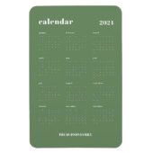 Magnet Flexible Sage Green Moderne Année complète Calendrier 2024 (Vertical)