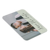 Magnet Flexible Sage vert avec points Enregistrer la date Mariage  (Côté Droit)