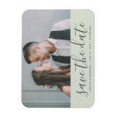 Magnet Flexible Sage vert avec points Enregistrer la date Mariage  (Vertical)