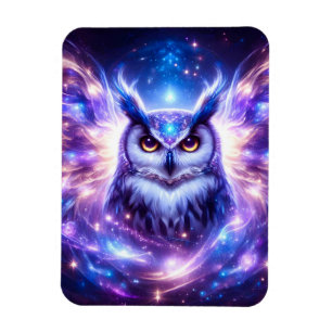 Magnet Flexible Sagesse Mystique Cosmique Chouette Spirituelle Cél