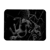 Magnet Flexible Sagittarius Constellation Hevelius Map on Black (Horizontal)