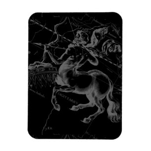 Magnet Flexible Sagittarius Constellation Hevelius Map on Black