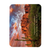 Magnet Flexible Saguaro Cactus Superstition Mountain Sunset Clouds (Vertical)