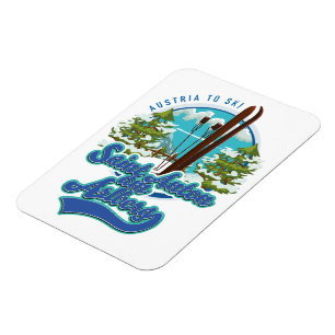 Magnet Flexible Saint Anton am Arlberg Autriche Logo de ski