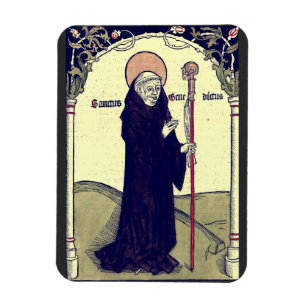 Magnet Flexible Saint Benoît de Nursie Patron de l'Europe Catholiq