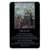 Magnet Flexible Saint François d'Assise, éditable prière pour les  (Vertical)